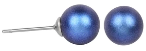 Levien Moderní náušnice pecky Pearl Iridescent Dark Blue