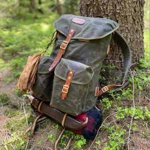 Batoh JUBÖ Bushcraft VANDRÁK Waxed 45l - zelený