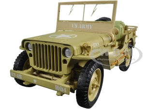 US Army Vehicle WWII Desert Sand 1/18 Diecast Model Car by American Diorama