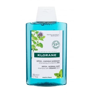 Klorane Aquatic Mint Detox 200 ml šampón pre ženy na šedivé vlasy; na citlivú pokožku hlavy