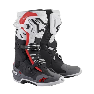 Moto boty Alpinestars Tech 10 Supervented perforované černá/bílá/šedá/červená  černá/bílá/šedá/červená  45,5