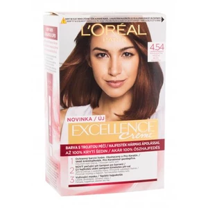 L´Oréal Paris Excellence Creme Triple Protection 48 ml farba na vlasy W 4,54 Natural Dark Copper Mahogany na všetky typy vlasov; na farbené vlasy