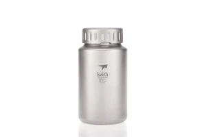 Titánová fľaša Sport Bottle Keith® 900 ml (Farba: Strieborná)