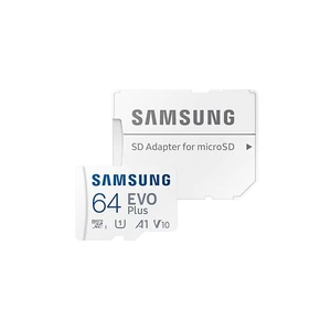 Pamäťová karta Samsung Micro SDXC EVO+ 64GB UHS-I U1 (130R) + SD adaptér (MB-MC64KA/EU) pamäťová karta • kapacita 64 GB • UHS-I U3 • trieda 10 • rýchl