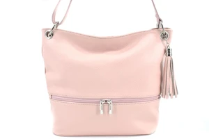 Dámská kožená kabelka crossbody Arteddy - růžová pudrová