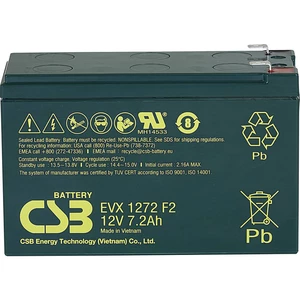CSB Battery EVX 1272 EVX1272F2 olovený akumulátor 12 V 7.2 Ah olovený so skleneným rúnom (š x v x h) 151 x 99 x 65 mm pl