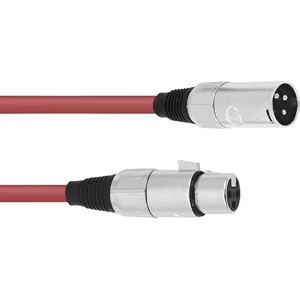 Omnitronic 30220905 XLR prepojovací kábel [1x XLR zástrčka 3pólová - 1x XLR zásuvka 3pólová] 5.00 m červená
