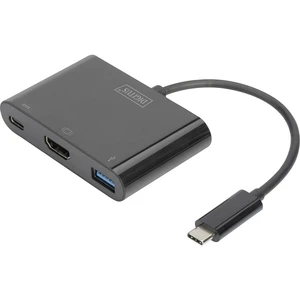 Digitus DA-70855 HDMI / USB adaptér [1x USB-C ™ zástrčka - 1x HDMI zásuvka, USB 3.2 gen. 1 zásuvka A, USB-C ™ zásuvka] č