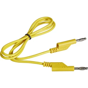 VOLTCRAFT  merací kábel [lamelový zástrčka 4 mm - lamelový zástrčka 4 mm] 1.00 m žltá 1 ks