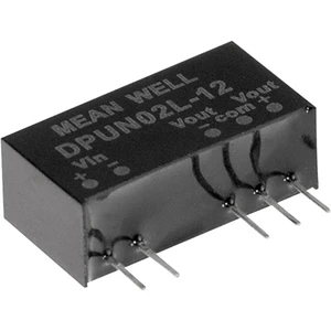 Mean Well DPUN02N-12 DC / DC menič napätia do auta  +12 V/DC, -12 V/DC +83 mA 2 W Počet výstupov: 2 x