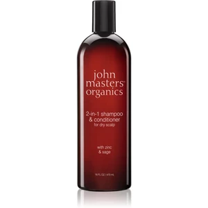 John Masters Organics Scalp 2 in 1 Shampoo with Zinc & Sage šampon a kondicionér 2 v 1 473 ml