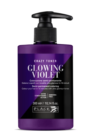 Farebný toner na vlasy Black Professional Crazy Toner - Glowing Violet (fialový) (154017) + darček zadarmo