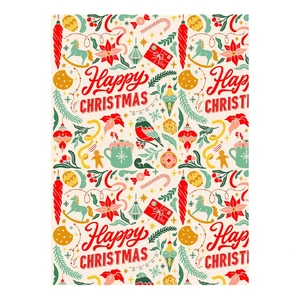 5 hárkov baliaceho papiera eleanor stuart Happy Christmas, 50 x 70 cm