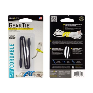Vázací drát Nite Ize Gear Tie CORDABLE 6" - BLACK