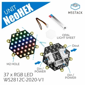 M5Stack NeoHEX Hexagonal RGB LED Light Board WS2812C-2020-V1 37 Lamp Beads