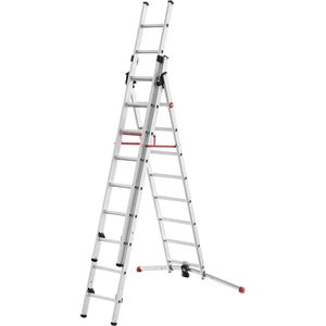Hailo S100 ProfiLOT 9309-507 hliník viacúčelový rebrík  Max.prac. výška: 6.6 m strieborná, červená, čierna 21.7 kg