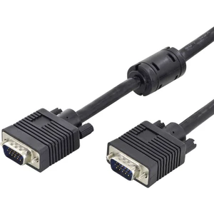 Digitus VGA prepojovací kábel #####VGA 15pol. Stecker, #####VGA 15pol. Stecker 15.00 m čierna DB-310103-150-S guľatý, dv