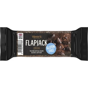 Bombus Tomm's Flapjack Gluten Free ovsená tyčinka bez lepku príchuť Cocoa 100 g