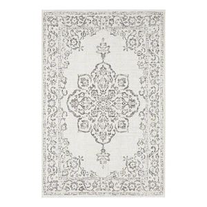 Sivo-krémový vonkajší koberec NORTHRUGS Tilos, 200 x 290 cm