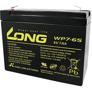 Long WP7-6S WP7-6S olovený akumulátor 6 V 7 Ah olovený so skleneným rúnom (š x v x h) 116 x 99 x 50 mm plochý konektor 4