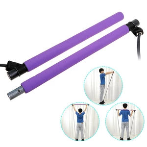 Yoga Pull Rods Pilates Bar Kit Abdominal Resistance Bands Body Fitness Sport Gym Fitness Building Puller