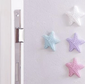 Starfish Silicone Door Knob Mute Luminous Elastic Stickers Crash Buffer Wall Protector Stickers