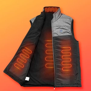 ROCKBROS 3-Gears Heated Jackets USB Electric Thermal Vest 4-Places Heating Winter Warm Vest Motorcycle Heat Outdoor Clot