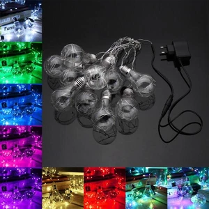 4M 10LEDs Bulb Shaped Indoor Outdoor Fairy String Light for Christmas Party AC100V-240V
