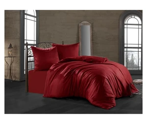 Ložní povlečení King Satin Extra Bordeaux