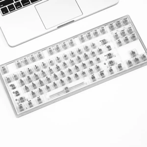 87 Keys Full Transparent PBT Sublimation Key Cap Set Cherry Profile for Mechanical Keyboard