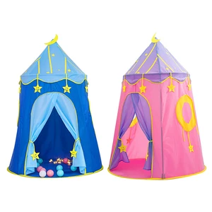 1.5x1.1MKids Tent Toy Princess Playhouse Toddler Play House Pink Blue Castle for Kid Children Girls Boys Baby Indoor O