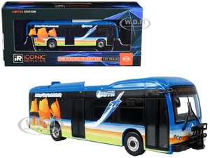 BYD K8M Electric Transit Bus Antelope Valley Transit Authority (AVTA) "4 Lancaster Blvd." Limited Edition 1/87 (HO) Diecast Model by Iconic Replicas