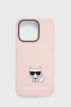 Obal na telefon Karl Lagerfeld Iphone 14 Pro 6,1" růžová barva