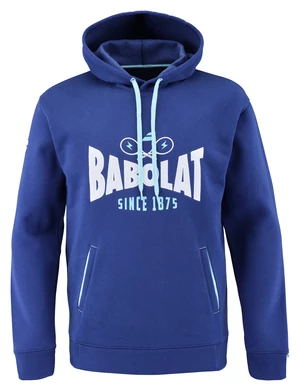 Pánská mikina Babolat  Exercise Hood Sweat Men Estate Blue L