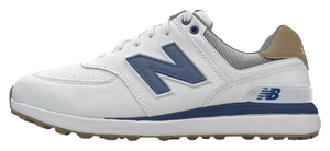 New Balance 574 Greens Mens Golf Shoes White/Navy 42,5 Pánske golfové topánky