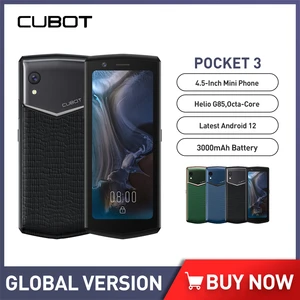Cubot Pocket 3 Mini Smartphone 4GB RAM 64GB ROM 3000mAh 20MP Camera Small Phone 4.5-Inch Helio G85Octa-Core NFC Cellphone