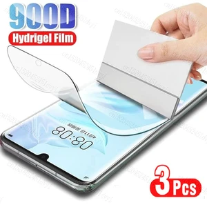 3Pcs Hydrogel Film For Huawei P30 P40 P50 P60 Pro Full Cover Screen Protector For Huawei P40 30 20 Lite Nova 5T 8 9 10 SE 11 i