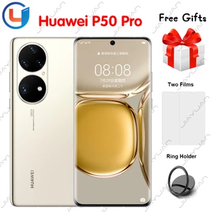 Original Huawei P50 Pro 4G Mobile Phone 6.6 Inches Curved Screen HarmonyOS Snapdragon 888 Octa Core 4360mAh NFC Smartphone