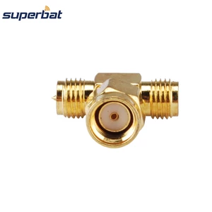 Superbat 5pcs RP-SMA Adapter RP-SMA Male to 2 RP-SMA Female Adapter 3 way RF Coaxial Connector