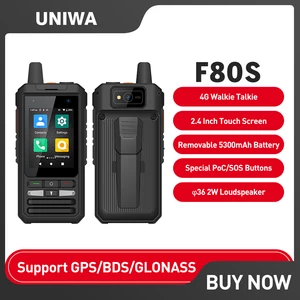 UNIWA F80S Android Phone With Walkie Talkie Long Range 4G Smartphone Quad Core Rugged Phone 1GB 8GB 2.4 Inch Android 10 POC/SOS