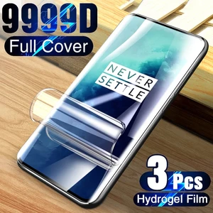 3PCS Hydrogel Film For Oneplus 7 7T 8 Lite 8T 5 5T 6 6T Screen Protector For Oneplus 9 10 Pro 9E 9R 9RT Soft Film Not Glass