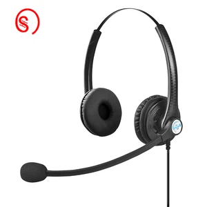 A26 Wired Earphone,Noise Reduction with voice control,Call center traffic headphone,PC/Phone/Microphone headset,Double ears