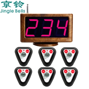 JINGLE BELLS High Quality Waiter Table Call Button for Wireless Calling System Service 6 Button 1 Receiver Restaurant Equipments