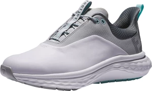 Footjoy Quantum Mens Golf Shoes White/White/Grey 45 Calzado de golf para hombres