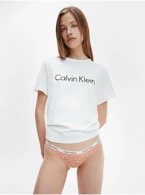 Marhuľové čipkované nohavičky Calvin Klein - Dámske spodné prádlo
