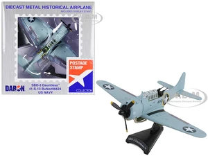 Douglas SBD-3 Dauntless Aircraft "41-S-13" United States Navy 1/87 Diecast Model Airplane by Postage Stamp