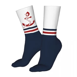 New Nautical Navy Woman Socks 2022 Men Anchor Cycling Sock
