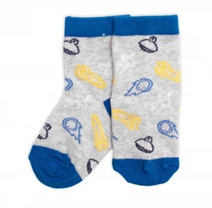 Dětské bavlněné ponožky Vesmír - šedé, vel. 23-26