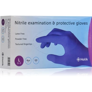 Holík Nitril Blue nitrilové nepudrované rukavice veľkosť L 2x50 ks
