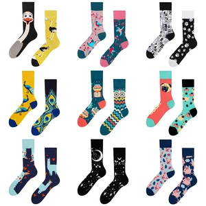 2023 New Fashion Irregular AB Styles Kawaii Unisex Crew Socks Women Men Cotton Novelty Creative Cartoon Socks Gifts Wholesale